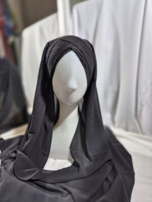 Hijab voile bonnet croisé